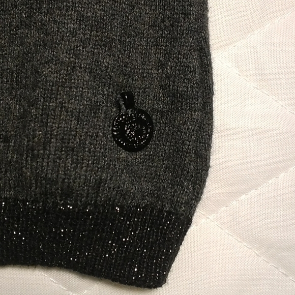 Maison Scotch Wool Blend Gray Pullover Sweater Blouse Long Sleeves Size 2 Sequin - Picture 15 of 16